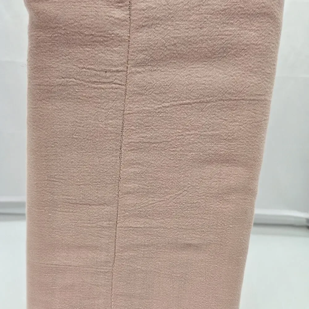 3-pc PiuBelle Linen Blend QUEEN Size Duvet Cover Set Light Peach Shabby Chic NEW